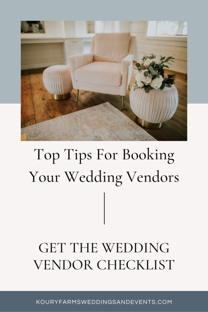 Get The wedding vendor checklist | Top Tips For booking your wedding vendors