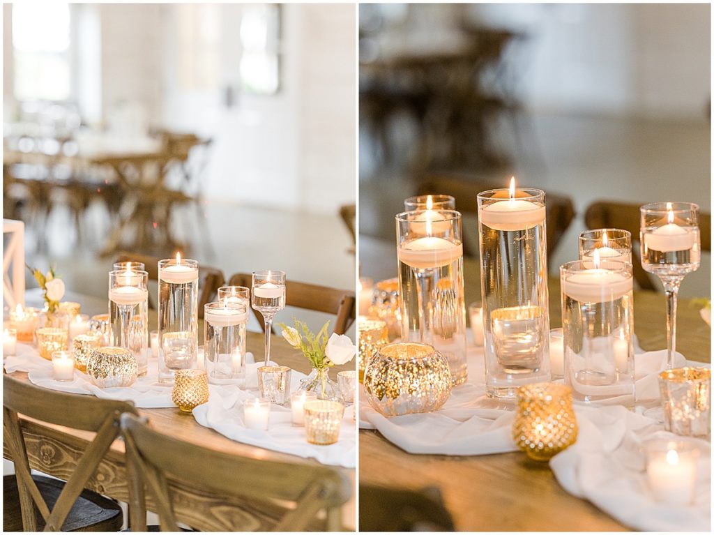 Floating candles in glass holders