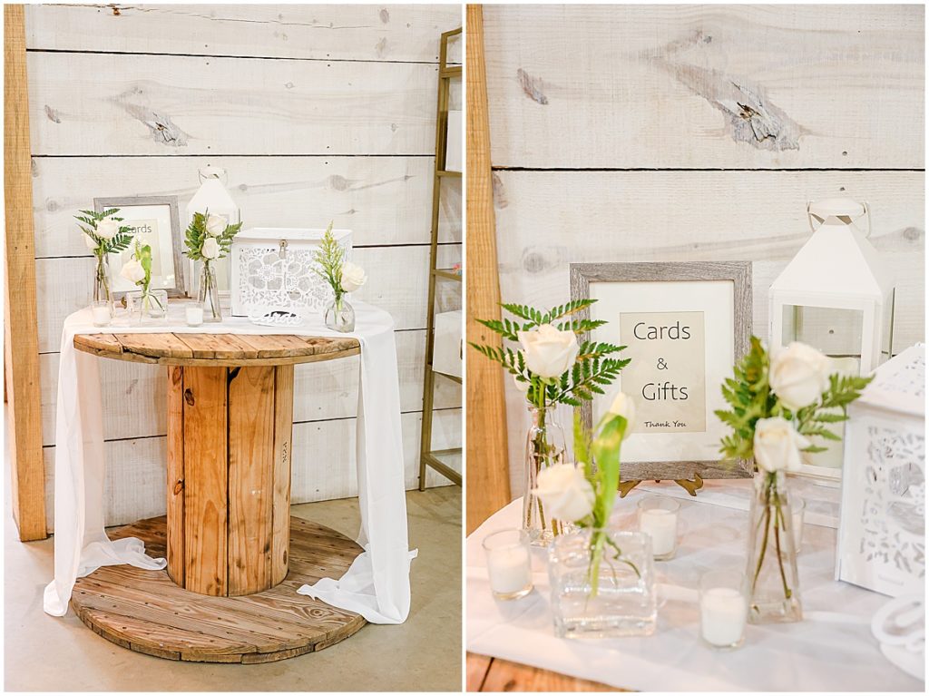wedding table with guest book