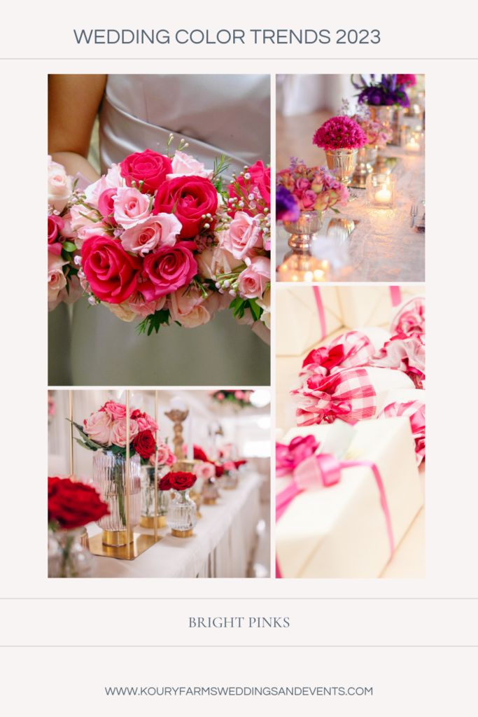 bright pink wedding color scheme