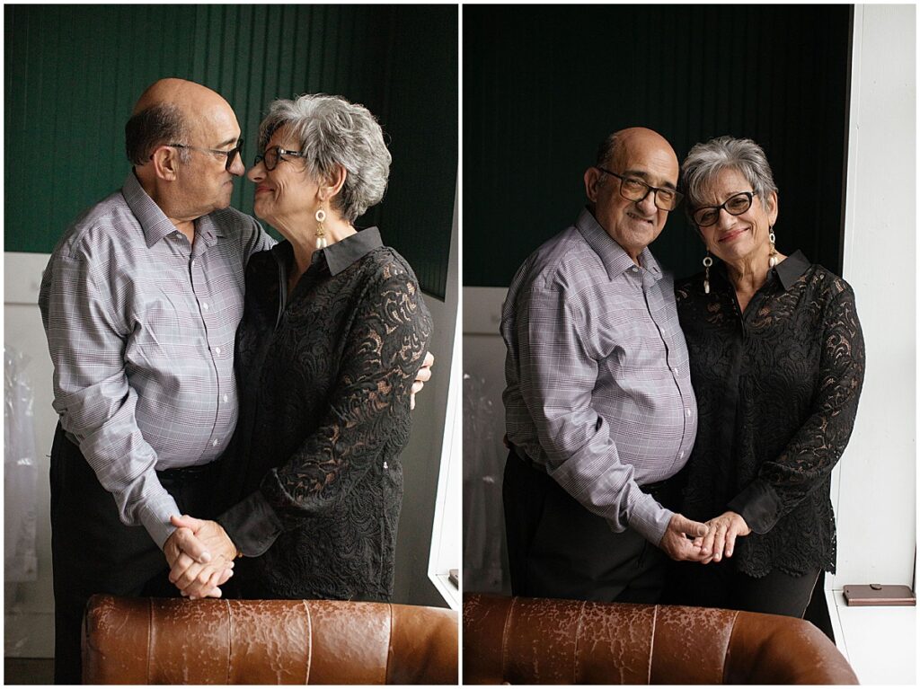 Couple celebrating their 50th wedding anniversary