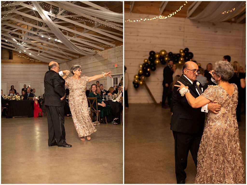 Couple's first dance at 50th wedding anniversary celebration