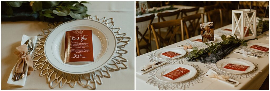 Thank you notes on wedding guest tables a meaningful wedding idea to thank guests