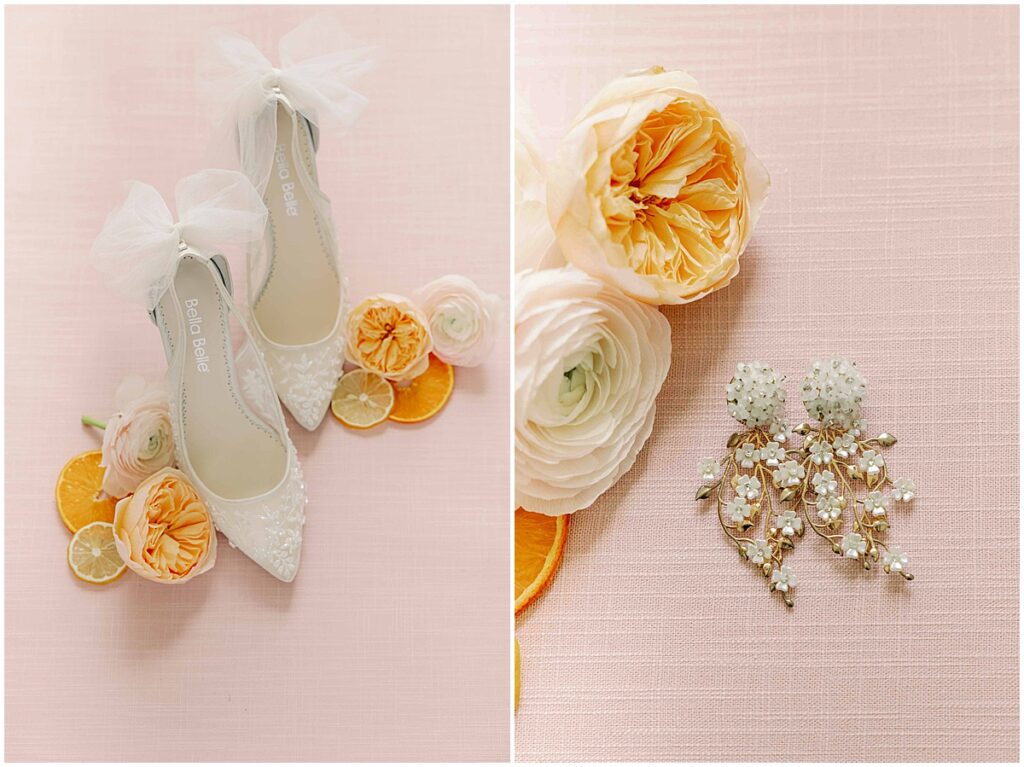 vibrant fruit and playful wedding shoes and accessories