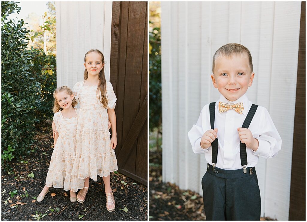 Flower girls and page boys for wedding at LGTBQ+ Friendly wedding venue in North Georgia