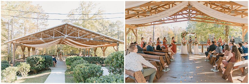 The covered pavillion at Koury Farms LGTBQ+ Friendly wedding venue in North Georgia