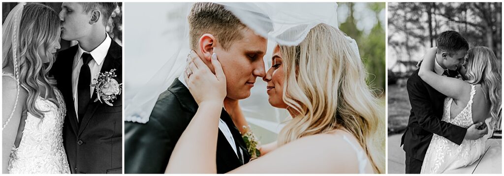 Bride and groom portraits at Koury Farms