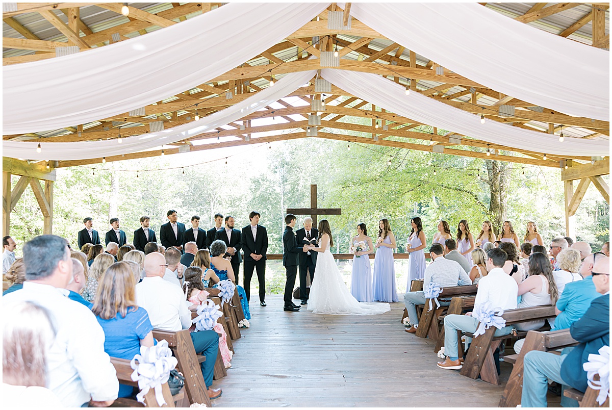 wedding ceremony on a Sunday at Koury Farms