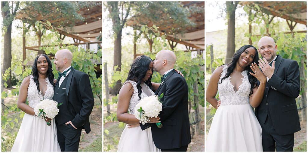 Couple portraits in the grounds of Koury Farms wedding venue