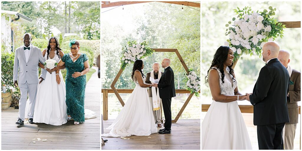 wedding ceremony at Koury Farms