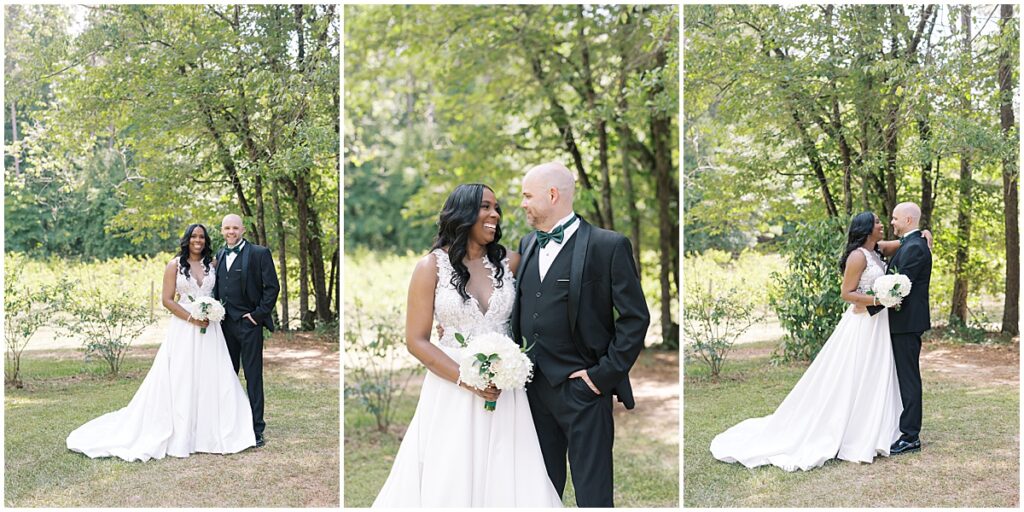 Couple portraits in the grounds of Koury Farms wedding venue