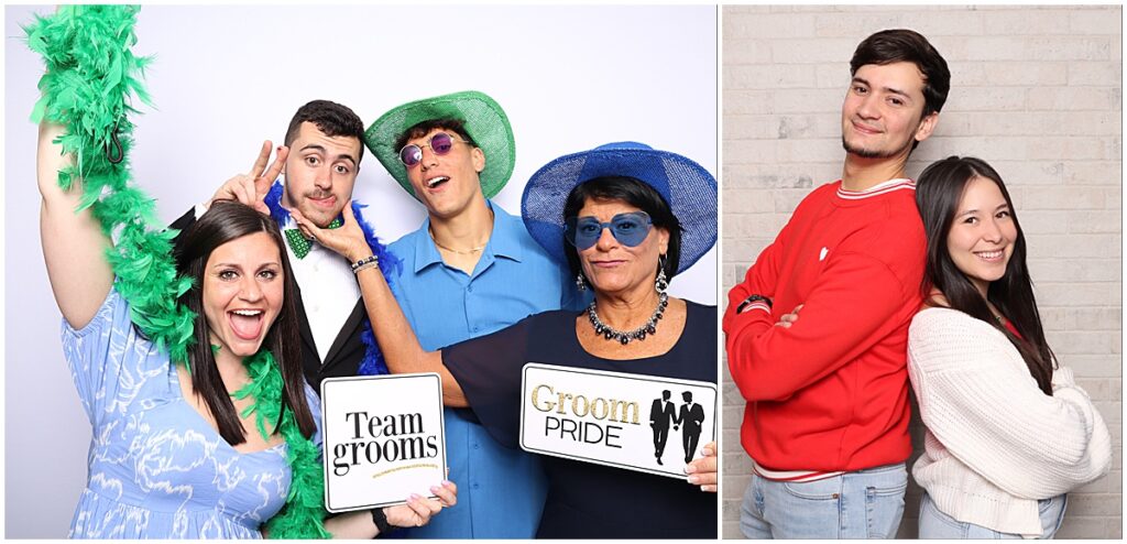 Wedding guests at a photo booth by Happy Clicks Photo Booth