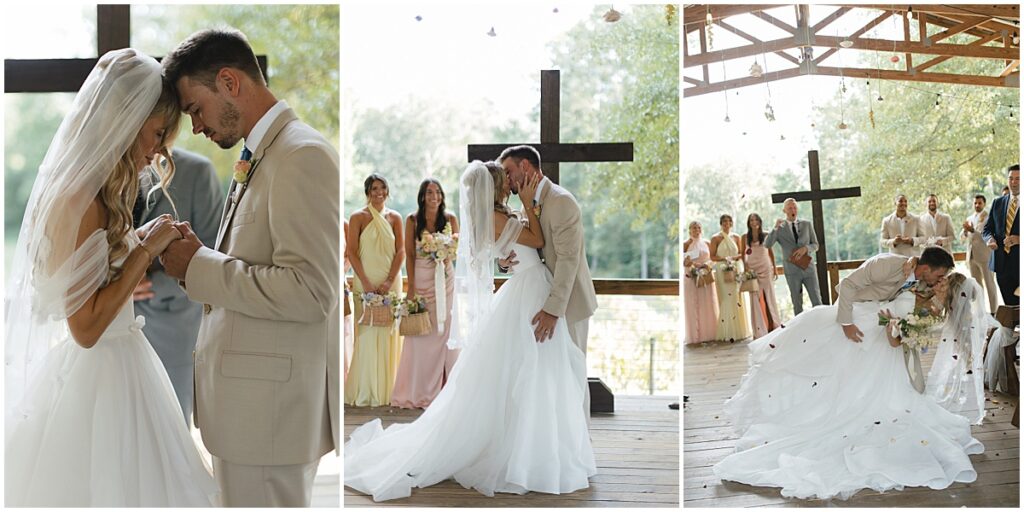 outdoor wedding ceremony at Koury Farms