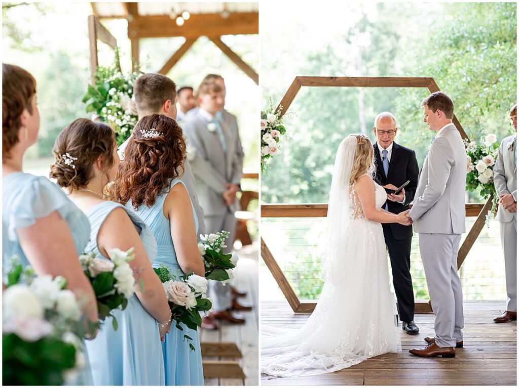 wedding ceremony at Koury Farms