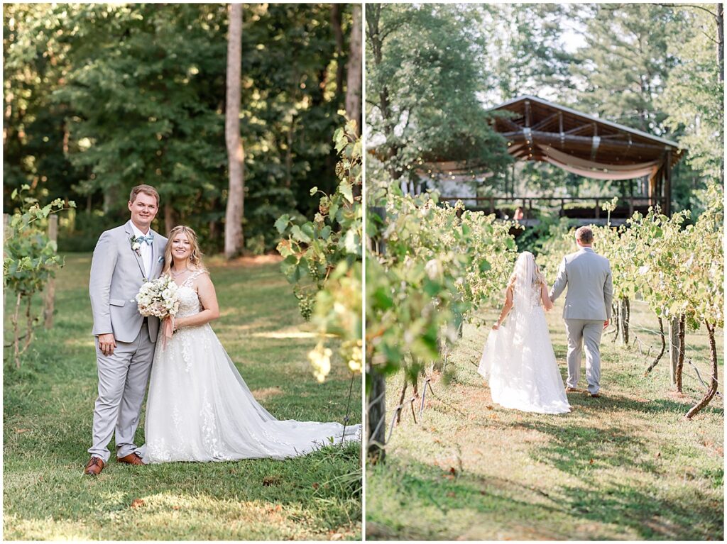 Bridal portraits in the grounds of Koury Farms