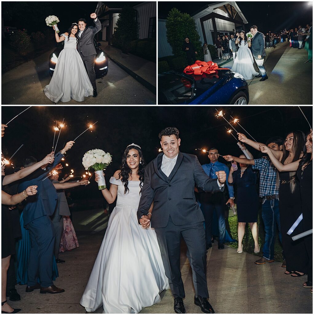 wedding exit with sparklers