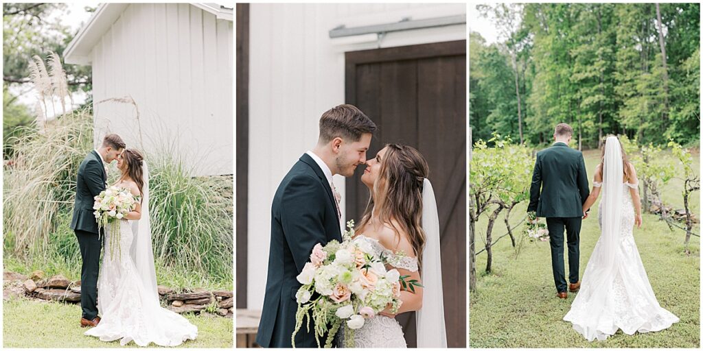 Wedding portraits in the grounds of Koury Farms