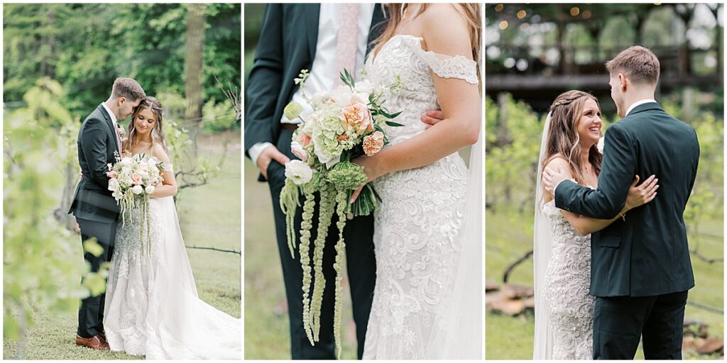 Wedding portraits in the grounds of Koury Farms