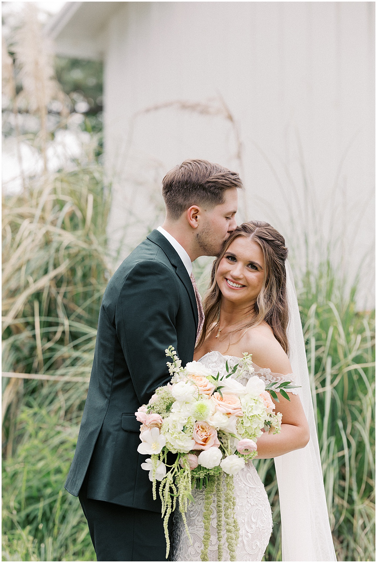 bride and groom wedding portraits at Koury Farms
